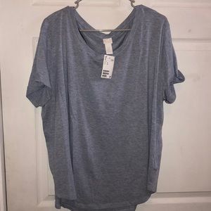 H&M Heather Blue Tee. New with tags.